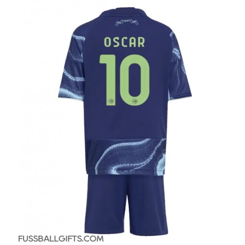 Ajax Oscar Gloukh #10 Fußballbekleidung Auswärtstrikot Kinder 2025-26 Kurzarm (+ kurze hosen)